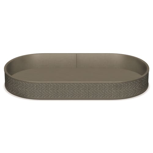 Mendong Chevron Capsule Tray, Gray